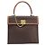 Céline CELINE Macadam Canvas Hand Bag PVC Leather Brown Gold - vista 13