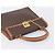 Céline CELINE Macadam Canvas Hand Bag PVC Leather Brown Gold - vista 6