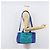 PRADA Canapa PM Hand Bag Canvas 2way Blue Gold Tone - vista 28