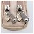 Miu Miu Matelasse Chain Shoulder Bag Leather Beige Silver - vista 20