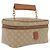 Céline CELINE Macadam Canvas Vanity Hand Bag PVC Beige Gold