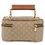 Céline CELINE Macadam Canvas Vanity Hand Bag PVC Beige Gold - vista 2