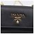 PRADA Chain Shoulder Bag Safiano Leather Black Gold - vista 17
