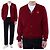 Comme Des Garcons V-Ausschnitt Strickcardigan aus Wolle mit rotem Herz-Patch