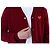 Comme Des Garcons V-Ausschnitt Strickcardigan aus Wolle mit rotem Herz-Patch - Ansicht 19