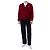 Comme Des Garcons V-Ausschnitt Strickcardigan aus Wolle mit rotem Herz-Patch - Ansicht 3