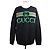Gucci Sweatshirt mit besticktem Logo Schwarz