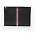 Thom Browne Clutch Medium Three Stripes in pelle martellata Nero - vista 2