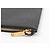 Thom Browne Clutch Medium Three Stripes in pelle martellata Nero - vista 7