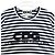 Comme Des Garcons Langarm T-Shirt gestreift Black Navy - Ansicht 9