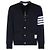 Thom Browne Cardigan ricamato Loop Back Bar Navy