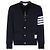 Thom Browne Cardigan ricamato Loop Back Bar Navy - vista 8