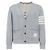 Thom Browne Cardigã bordado Loopback Bar Gray