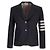 Thom Browne Striped Plain Woven Wool Jacket