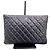 Chanel Caviar Medium Silver Clutch Black