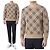 Burberry Klassischer karierter Wollpullover mit Rundhalsausschnitt (Beige)
