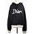 Dior Oversized Hoodie mit besticktem Logo Schwarz