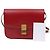 Céline Borsa a spalla Classic Box in pelle di vitello Medium Rossa