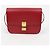 Céline Borsa a spalla Classic Box in pelle di vitello Medium Rossa - vista 2