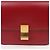 Céline Borsa a spalla Classic Box in pelle di vitello Medium Rossa - vista 3