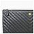 Chanel Clutch Matelassé Chevron Black Gold CC Logo Large - vista 2