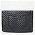 Chanel Clutch Matelassé Chevron Black Gold CC Logo Large - vista 6