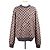 Louis Vuitton Damier Rundhals Strickpullover Braun