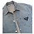 Prada Giacca sovracamicia in denim Triangle Blu da uomo - vista 3