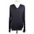 Hermès Suede Leather Stitch Knit Navy