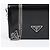 Prada Borsa a tracolla con catena in pelle spazzolata con logo Triangle Nero - vista 3