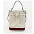 Gucci Picca borsa secchiello in pelle Ophidia White - vista 2