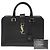 Autre Marque Borsa a Tracolla Cabas Small Leather Tote Black Gold