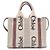Borsa Chloé Woody Small Avorio in Tela