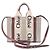 Borsa Chloé Woody Small Avorio in Tela - vista 3