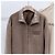 Louis Vuitton Fleecejacke mit Lederbesatz Braun - Ansicht 2
