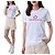 Moncler T-Shirt für Damen mit rosa Gummi-Logo-Patch