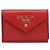 PRADA Trifold Wallet Leather Red Gold Tone Auth 212128M - Jerrillo - vista 13