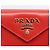 PRADA Trifold Wallet Leather Red Gold Tone Auth 212128M - Jerrillo - vista 17