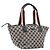 GUCCI GG Canvas Sherry Line Hand Bag Navy Silver 131228 Auth 213464A - Jerrillo