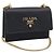 PRADA Chain Shoulder Bag Safiano Leather Black Gold Auth 210257V - Jerrillo
