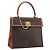 Céline CELINE Macadam Canvas Hand Bag PVC Leather Brown Gold Auth 210885V - Jerrillo