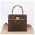 Céline CELINE Macadam Canvas Hand Bag PVC Leather Brown Gold Auth 210885V - Jerrillo - vista 12