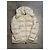 Moncler plumífero mujer blanco marfil con capucha - vista 4
