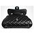 Timeless Borsa Chanel Classic Kisslock Pelle d'Agnello Nera - vista 9