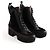 Stivaletti stringati in pelle nera Louis Vuitton - vista 3