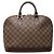 Borsa a mano Louis Vuitton Damier Ebene Alma PM Marrone