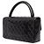 Borsa Chanel Medium Classic Kelly Flap in pelle d'agnello nera - vista 2