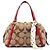 Coach Borsa Bowling Signature Beige Red F23006