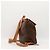 Céline Celine Monogram Canvas and Leather Backpack in Brown - view 4