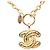 Collana con pendente matelassé Chanel CC placcato oro - vista 2
